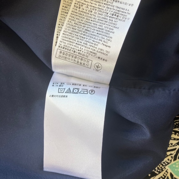 Banana republic zip floral jacket drawstring waist size large black background. - Picture 8 of 8